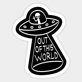 Out of This World - White Sticker